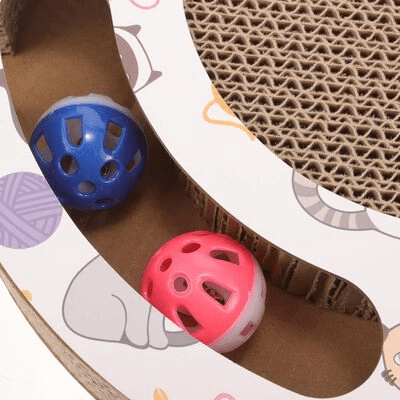 Grattoir Chat - PurrRoundScratcher™ - Chats & Balles - Famille Royal Chat