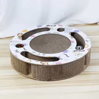 Grattoir Chat - PurrRoundScratcher™ - Chats & Balles - Famille Royal Chat