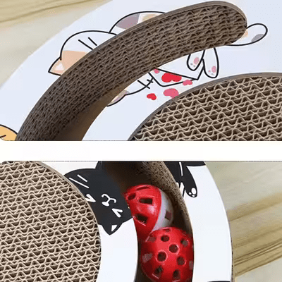 Grattoir Chat - PurrRoundScratcher™ - Chats Colorés - Famille Royal Chat