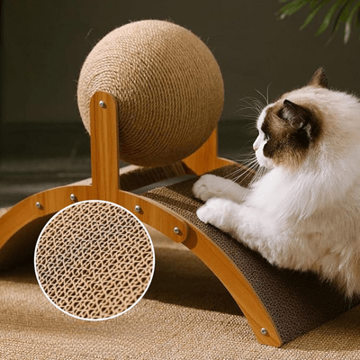 Griffoir pour Chat - Scratch&PlayCatBoard™ - Arc - Famille Royal Chat
