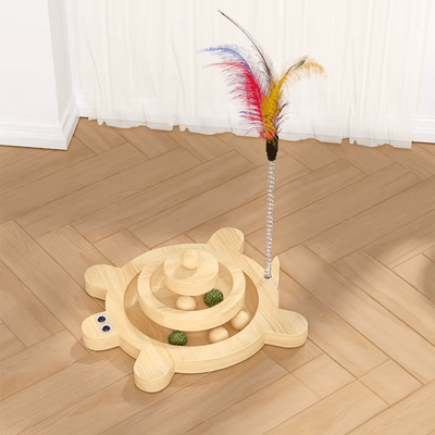 Jouet en Bois - SpinningCatToy™ - Grenouille - Famille Royal Chat